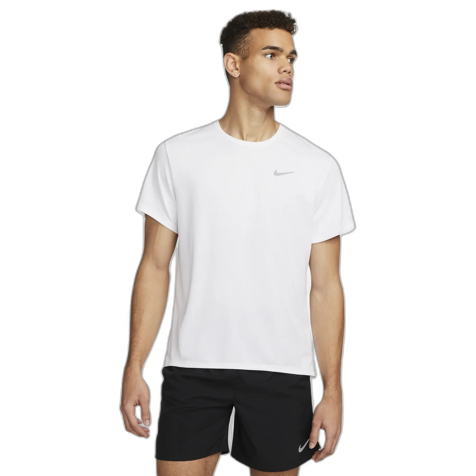 Nike Men's Blanc Jersey Dri-Fit Uv Miler