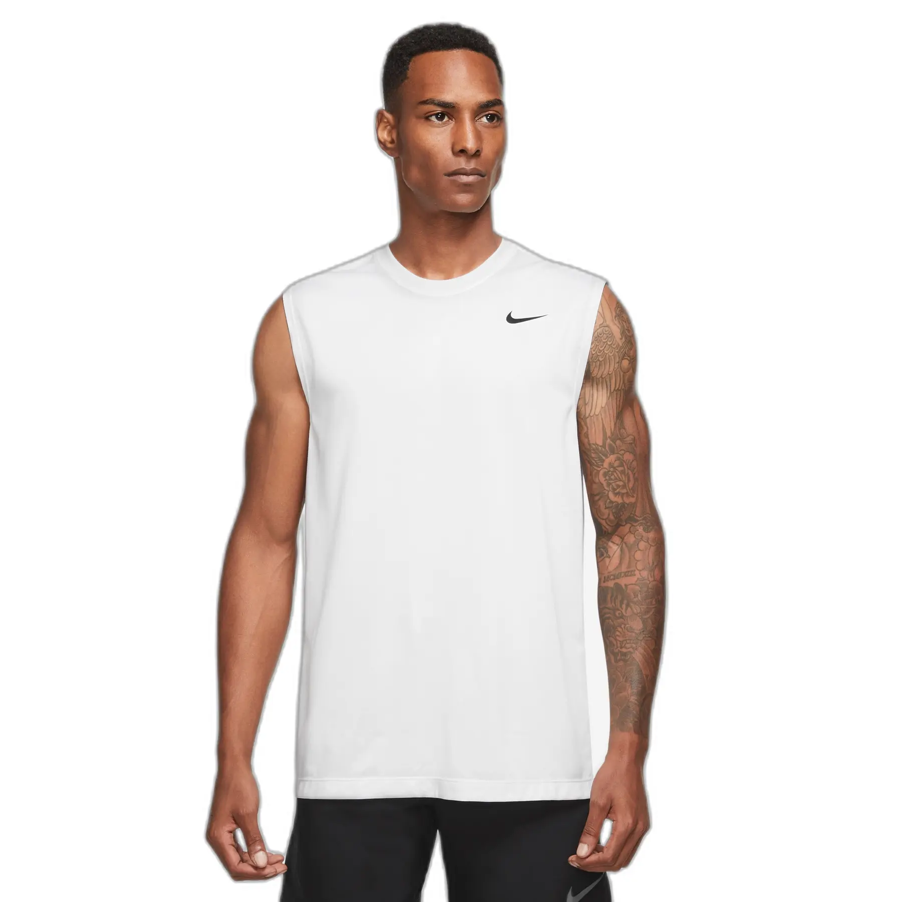Nike Men's Blanc Tank Top Dri-Fit Rlgd Sl Reset