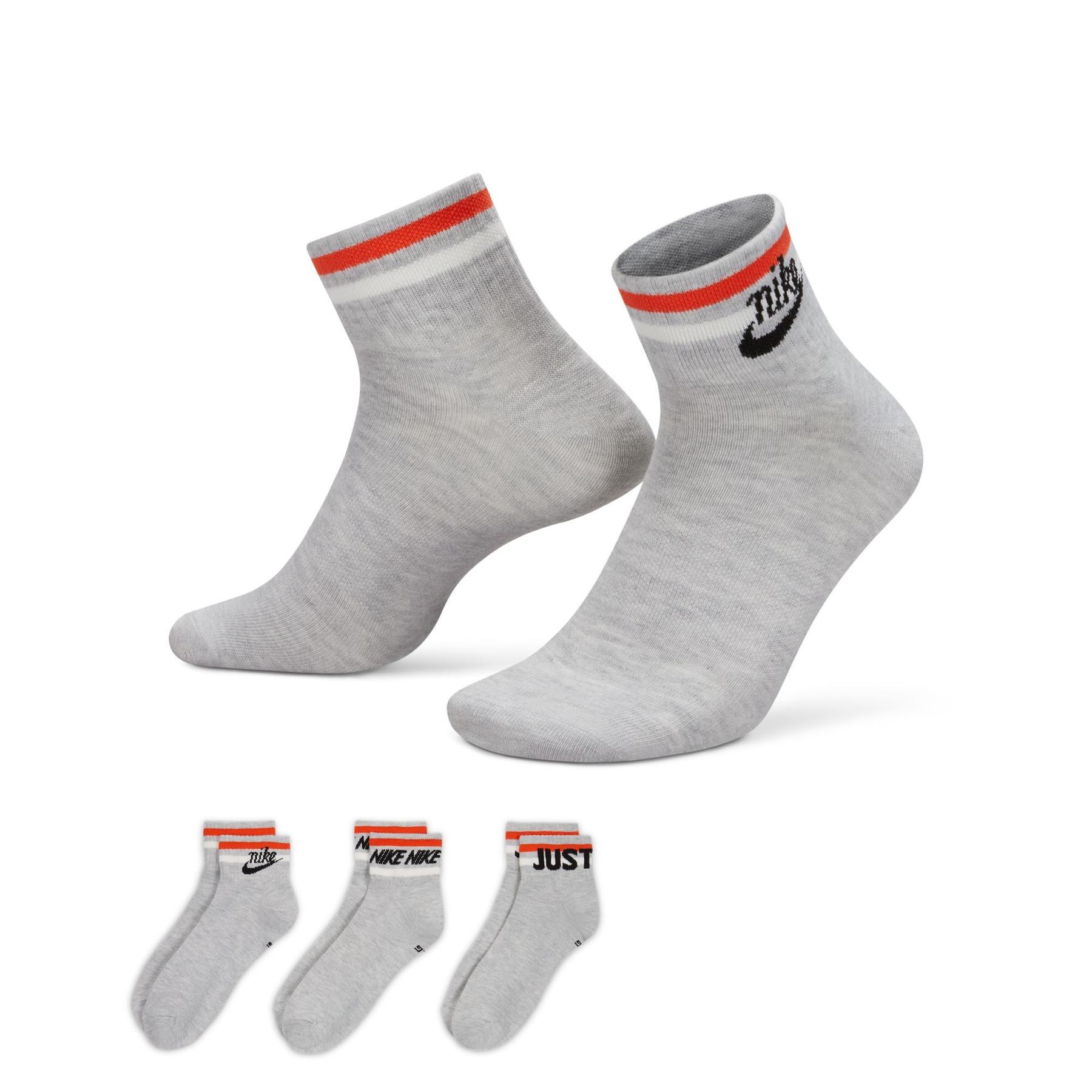 0196148786071 - Everyday Essential Knöchelsocken (3 Paar) - Grau