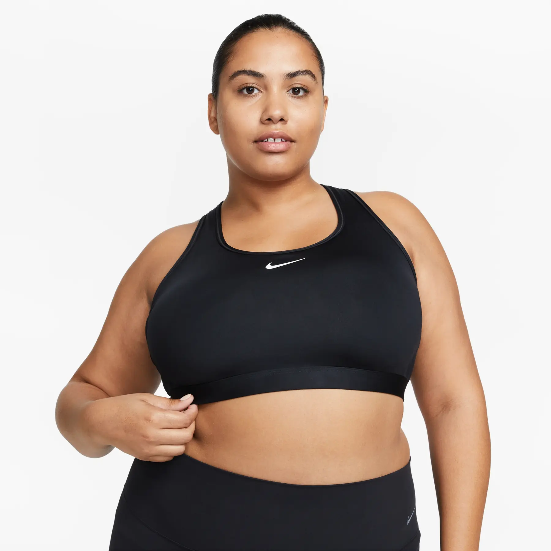 Nike Women's Noir Bra Swoosh Medium Support