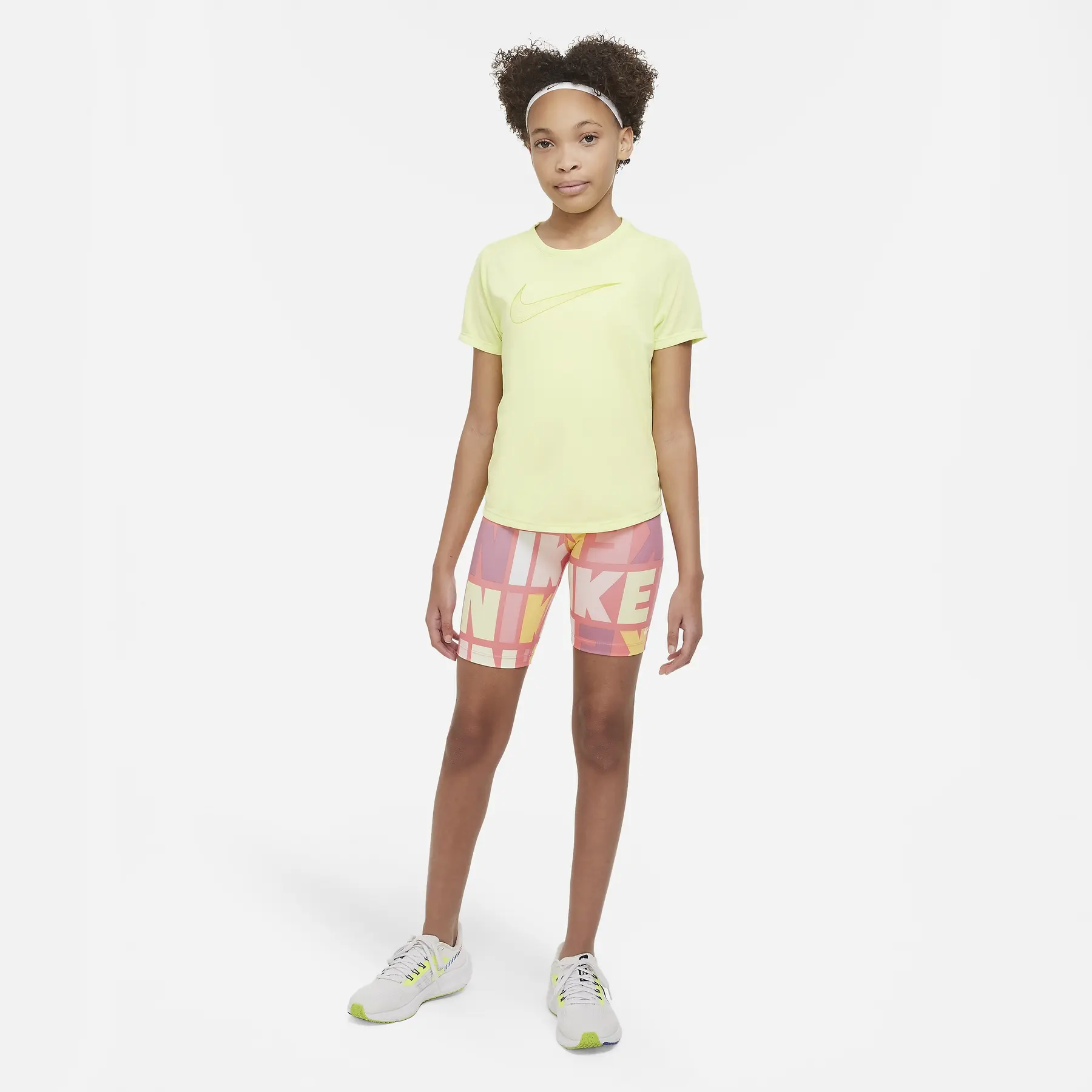 Mädchen-Radlerhose Nike Dri-FIT One Logo Print