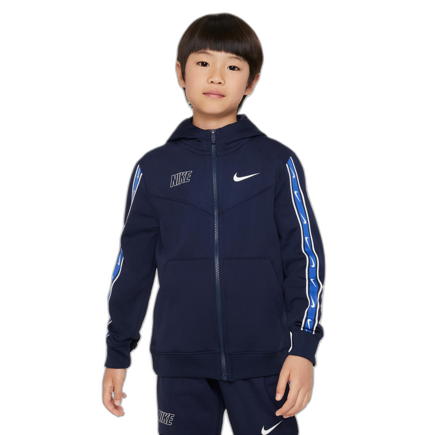 0196968088515 - Jungen Kapuzenjacke Sportswear Repeat schwarz Größe 158-170 DZ5622