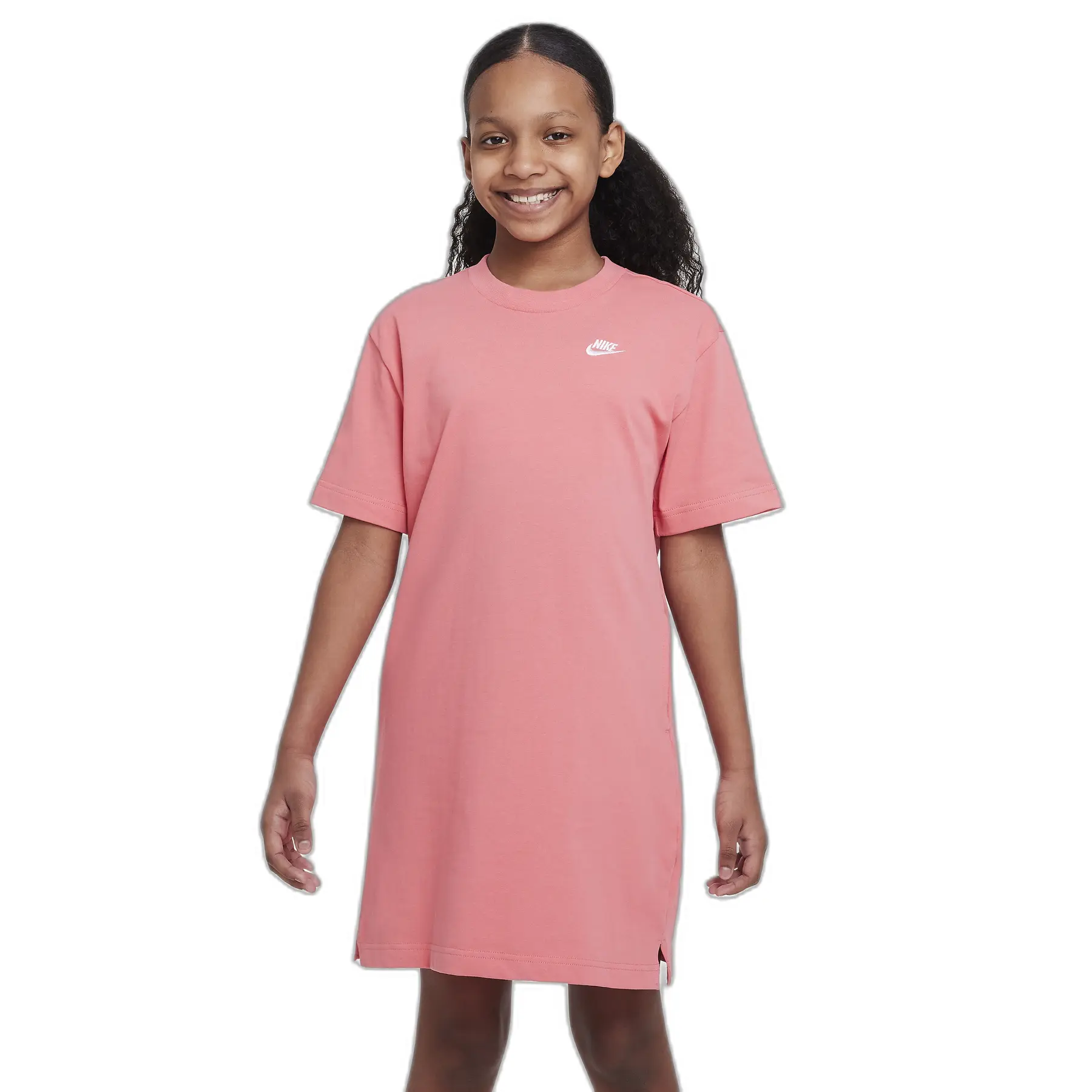 pink nike t shirt dress Nike Sportswear FUTURA TEE DRESS - Jersey dress - pink foam/pink