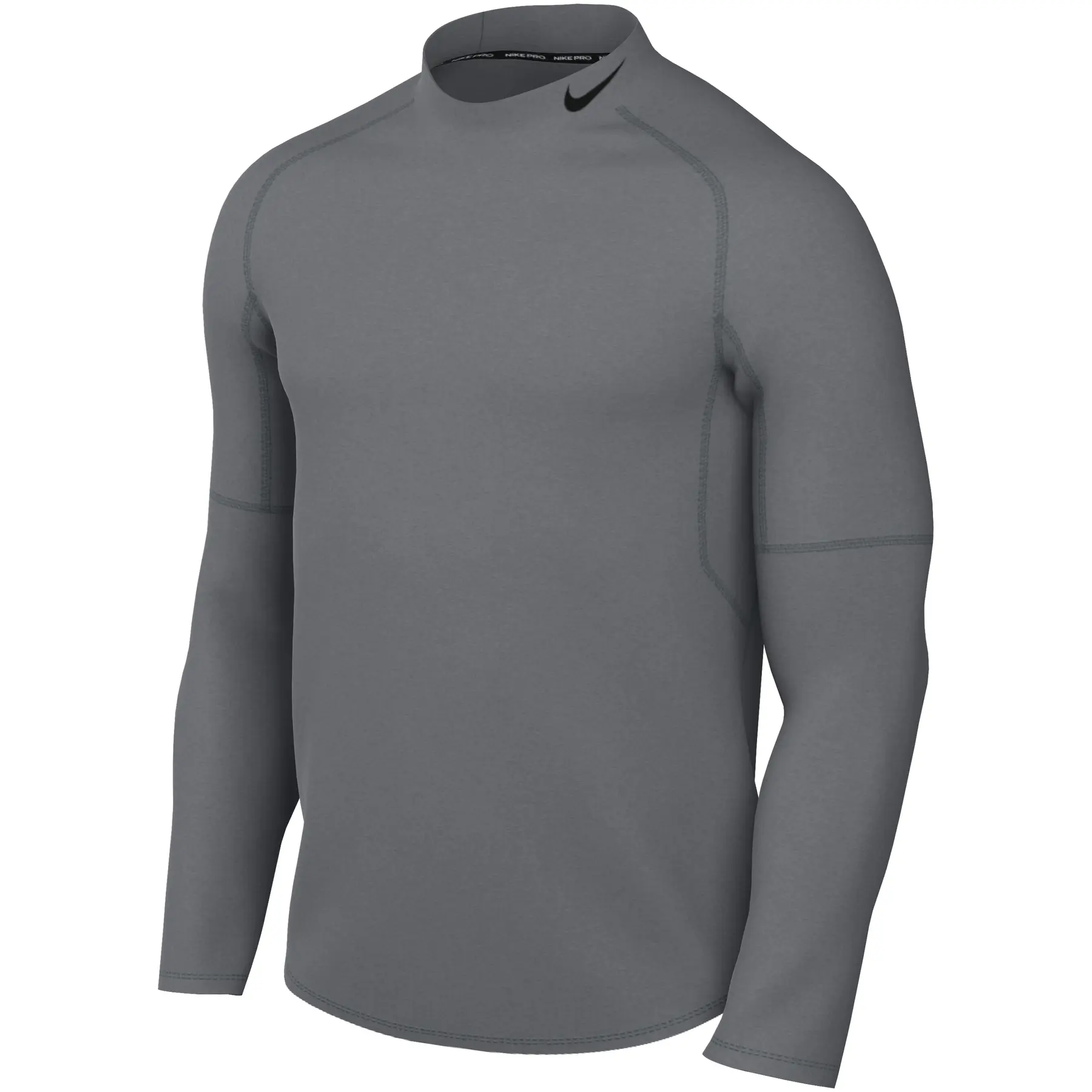 Nike Men's Gris Long-Sleeved Turtleneck Jersey Pro