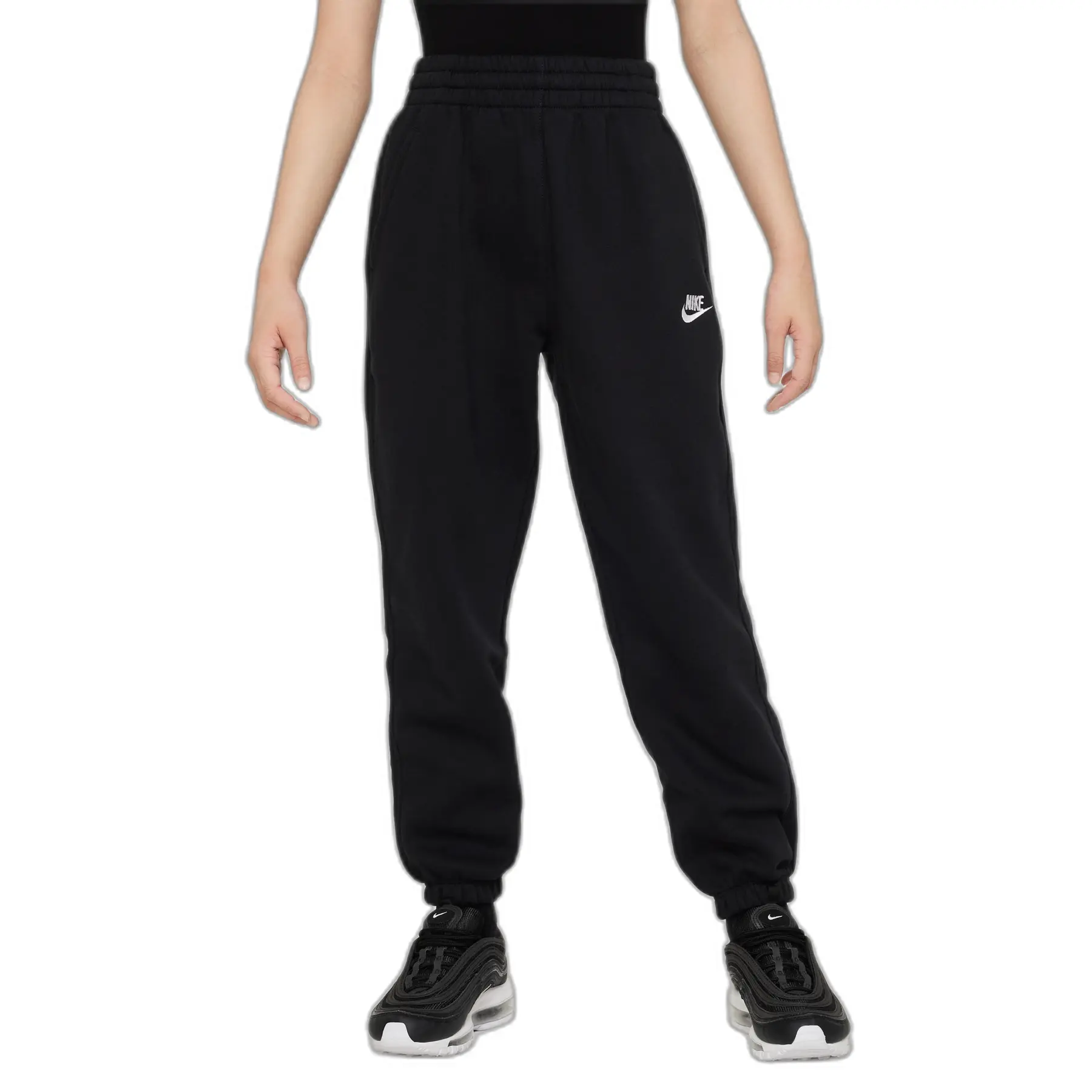 Nike Girls Noir ' Jogging Trousers Club Fleece Loose Lbr