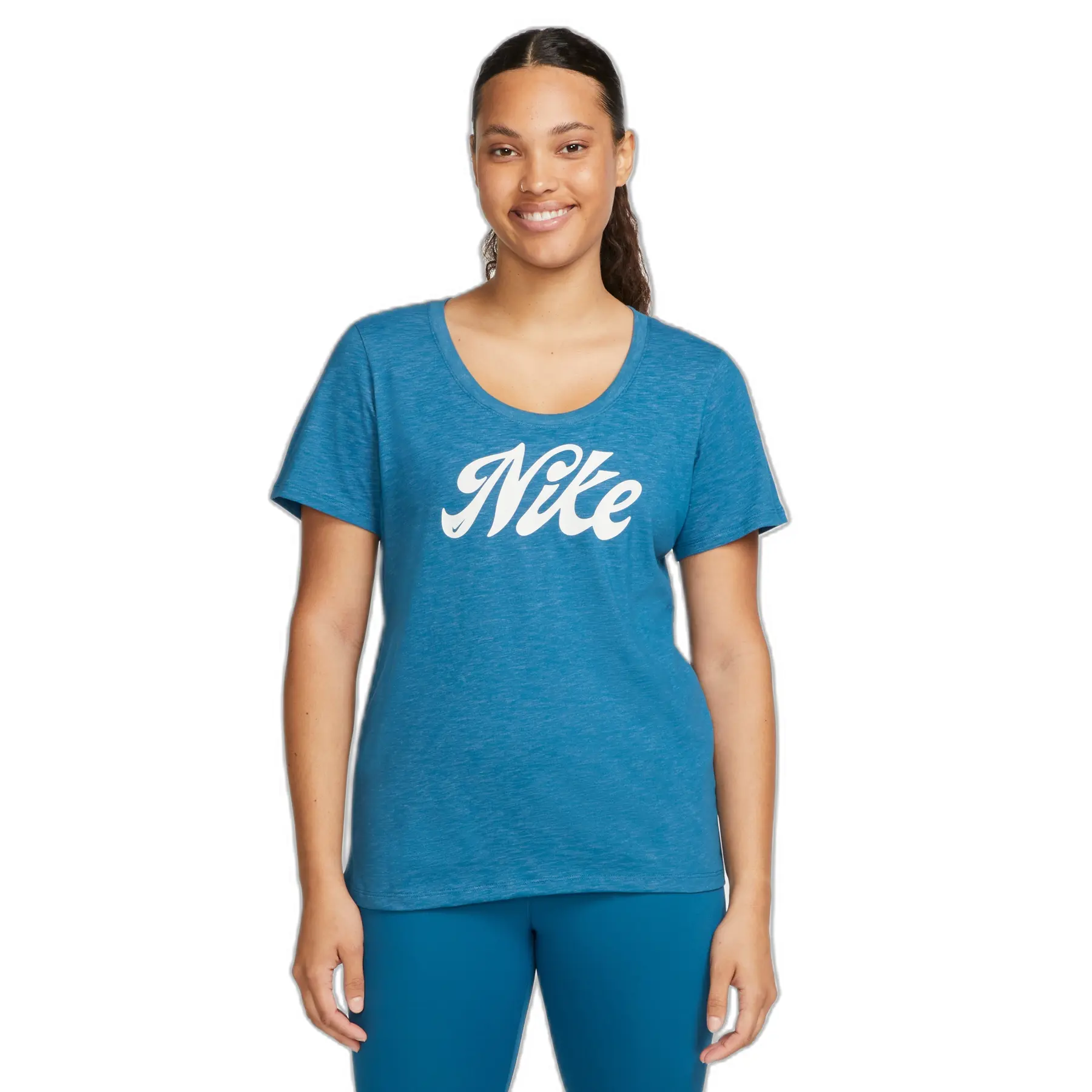 T-Shirt Frau Dri-FIT Script - Bleu - female - Size: S
