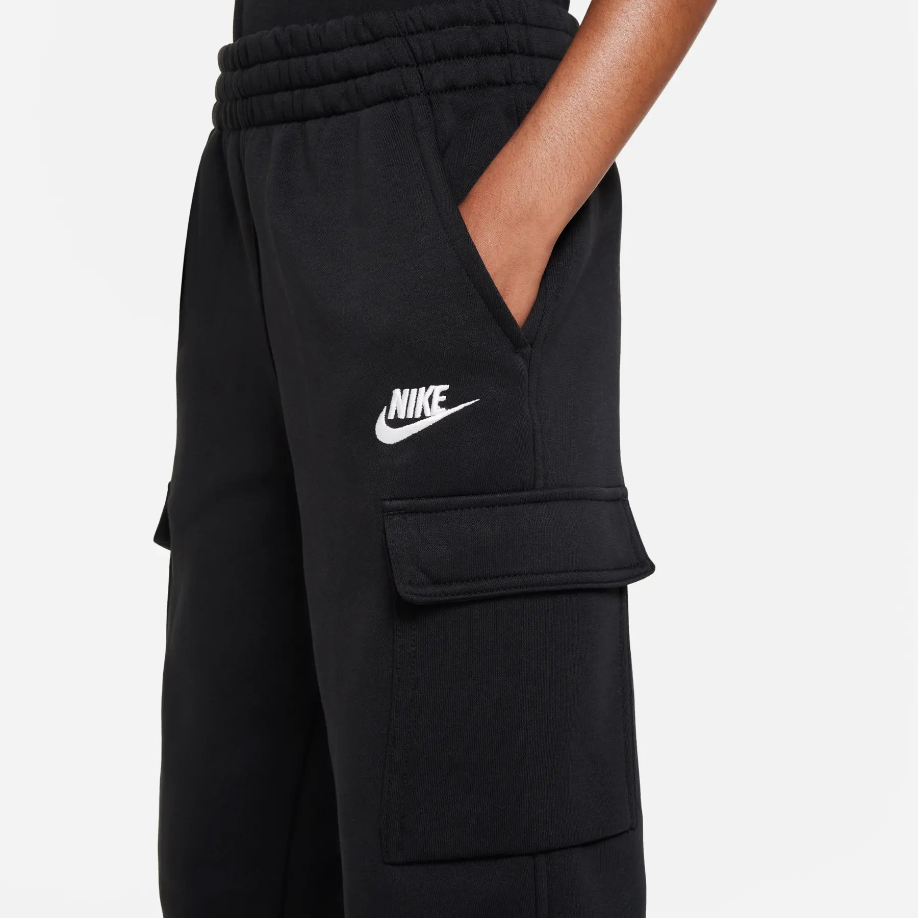 Nike Unisex Kids Noir Children's Cargo Pants Club Fleece Lbr