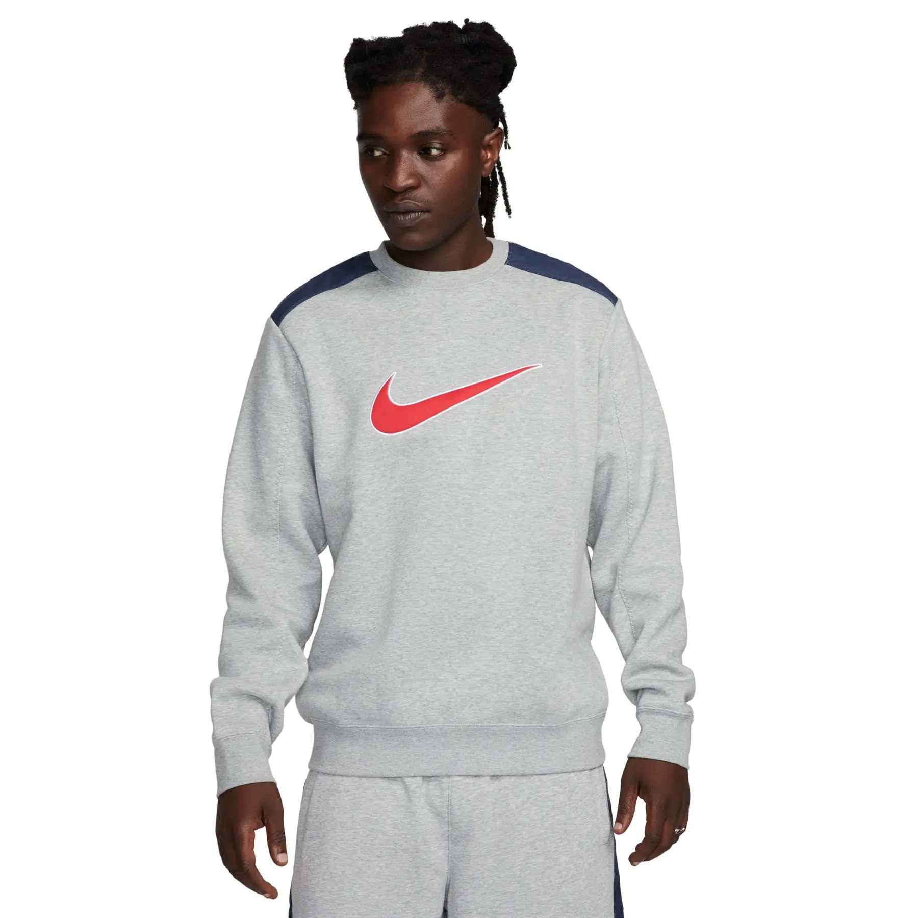 Sweatshirt mit Rundhalsausschnitt - Gris - male - Size: M