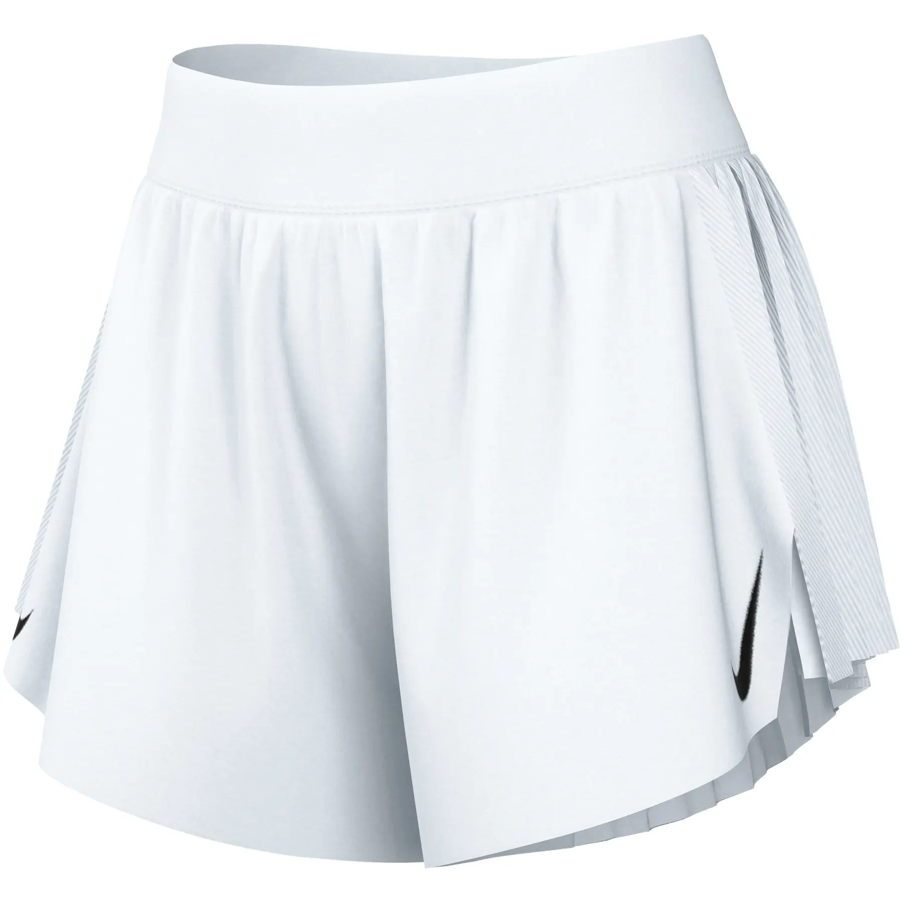 Nike Women's Blanc Mid-Rise Shorts With Integrated Undershort Aeroswift Dri-Fit Ad 8 Cm