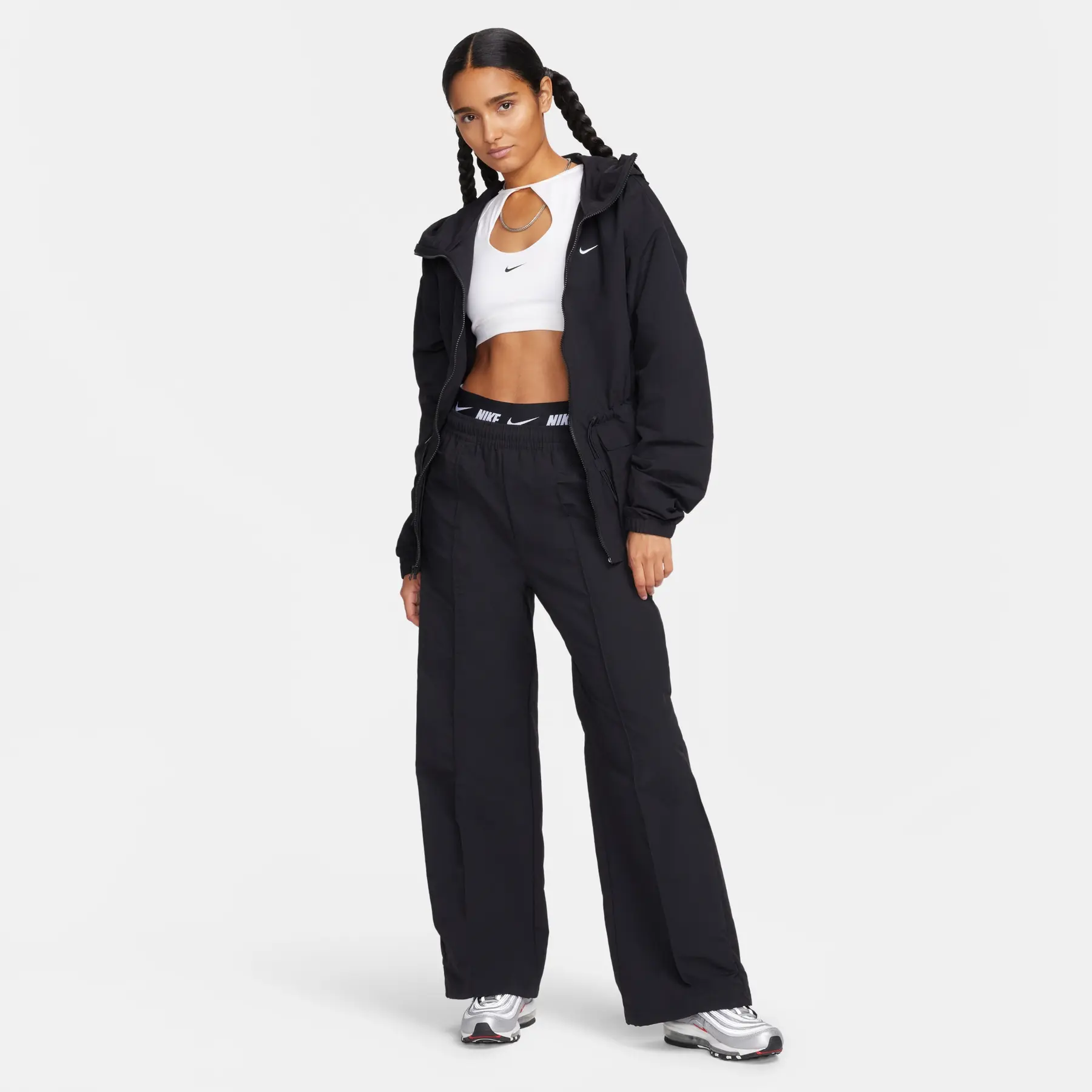 Women's oversized hooded waterproof jacket Nike Essential | Foot-Store
