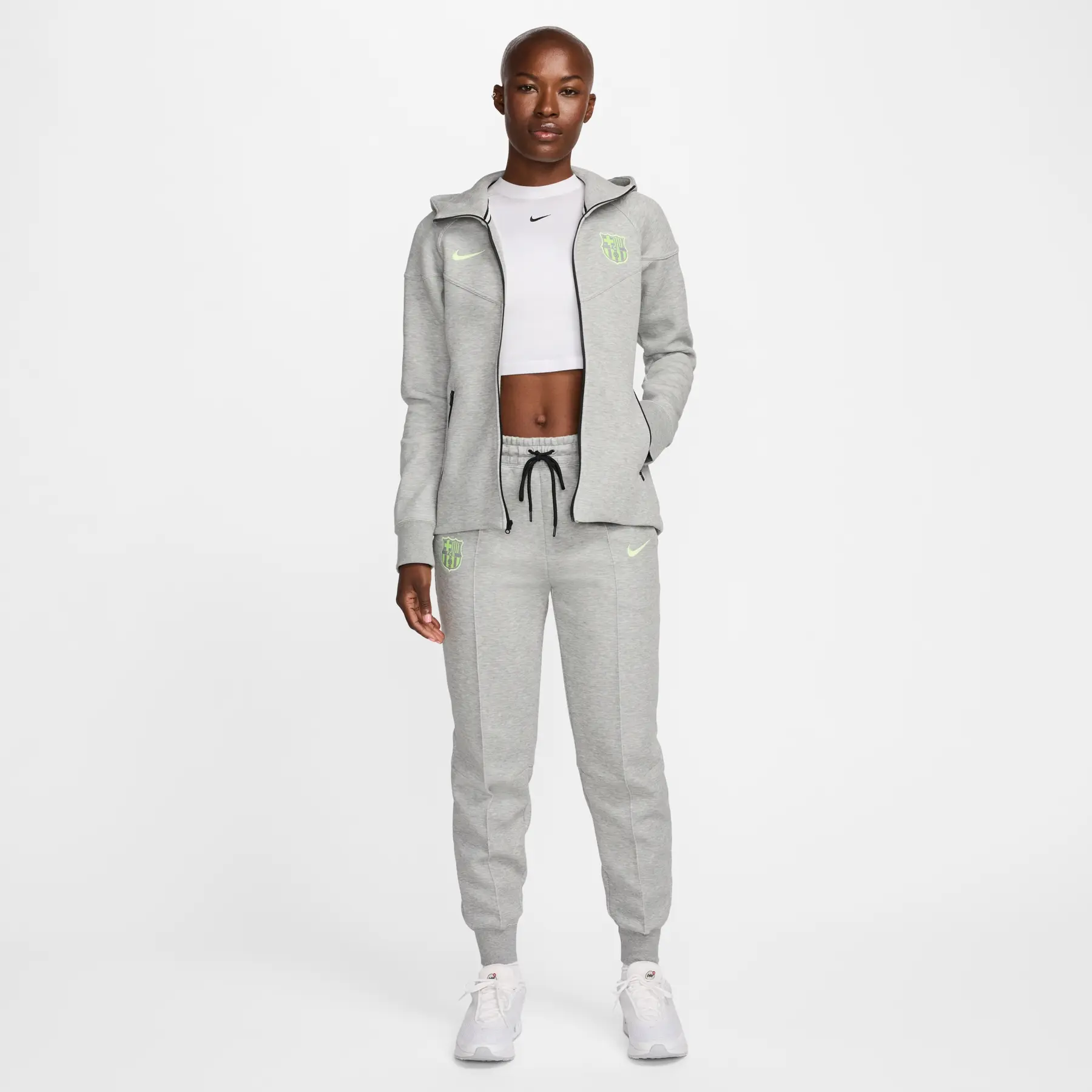 Sweat à capuche zippé Nike Tech Fleece Gris pour Femme