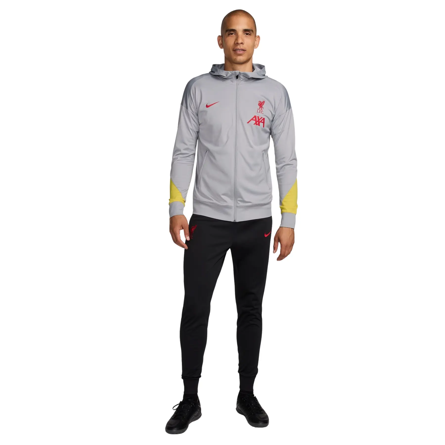 Liverpool Nike トレーニングシャツ グレー/イエロー Liverpool Track Jacket Dri-FIT Academy Pro 3. - Smoke Grey/Chrome