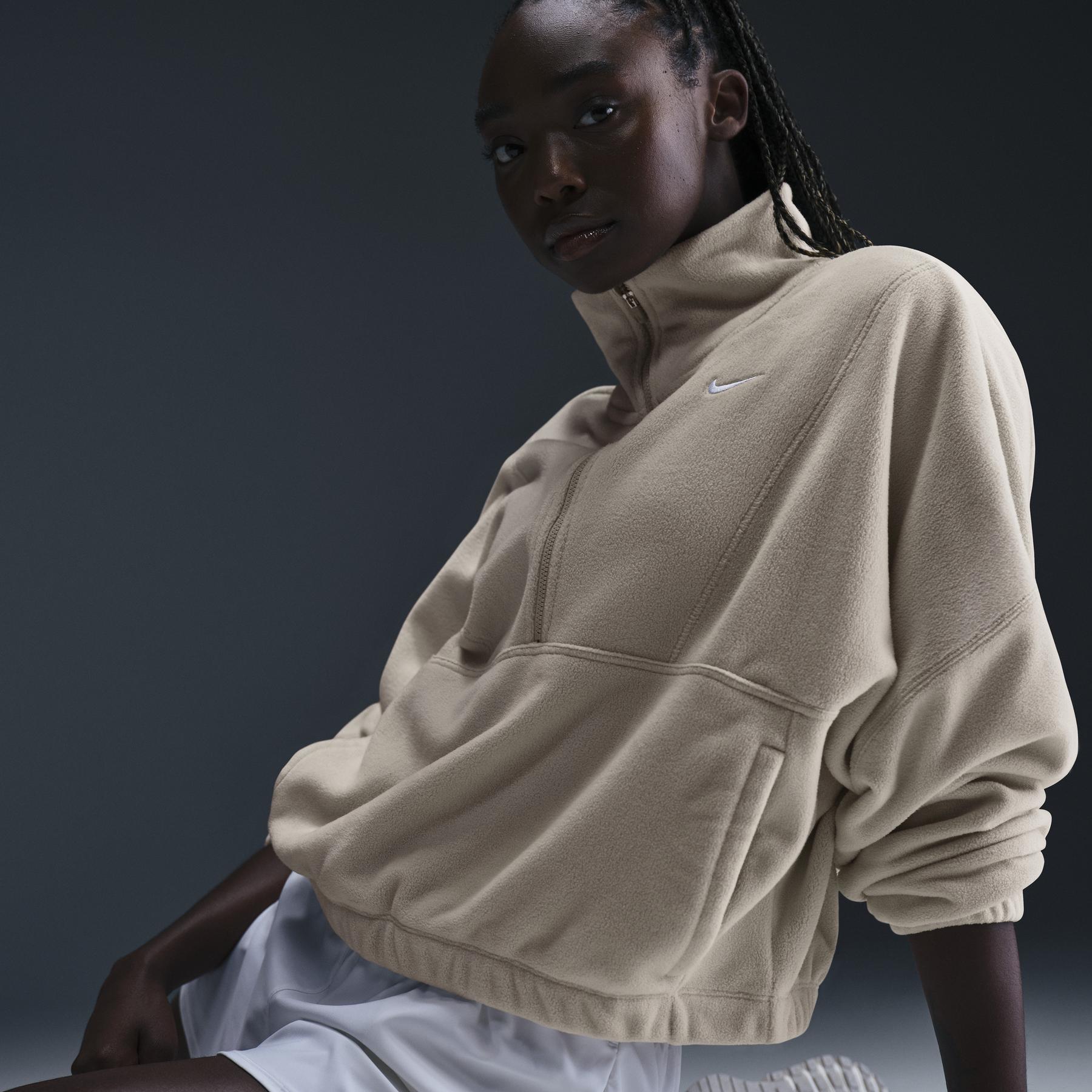 Oversized women's half-zip fleece Nike One | Foot-Store