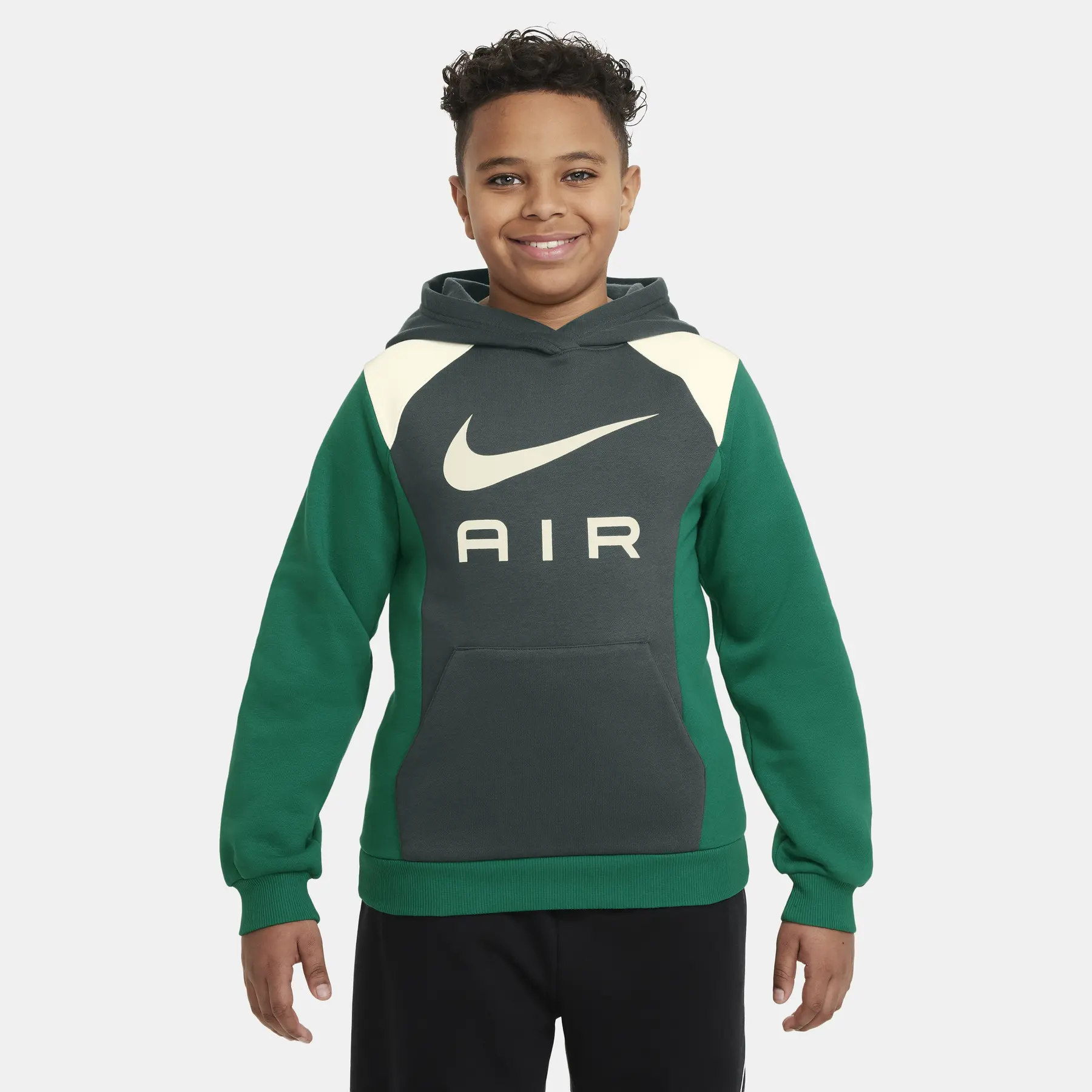 Nike Vert Felpa Con Cappuccio Per Bambini Air