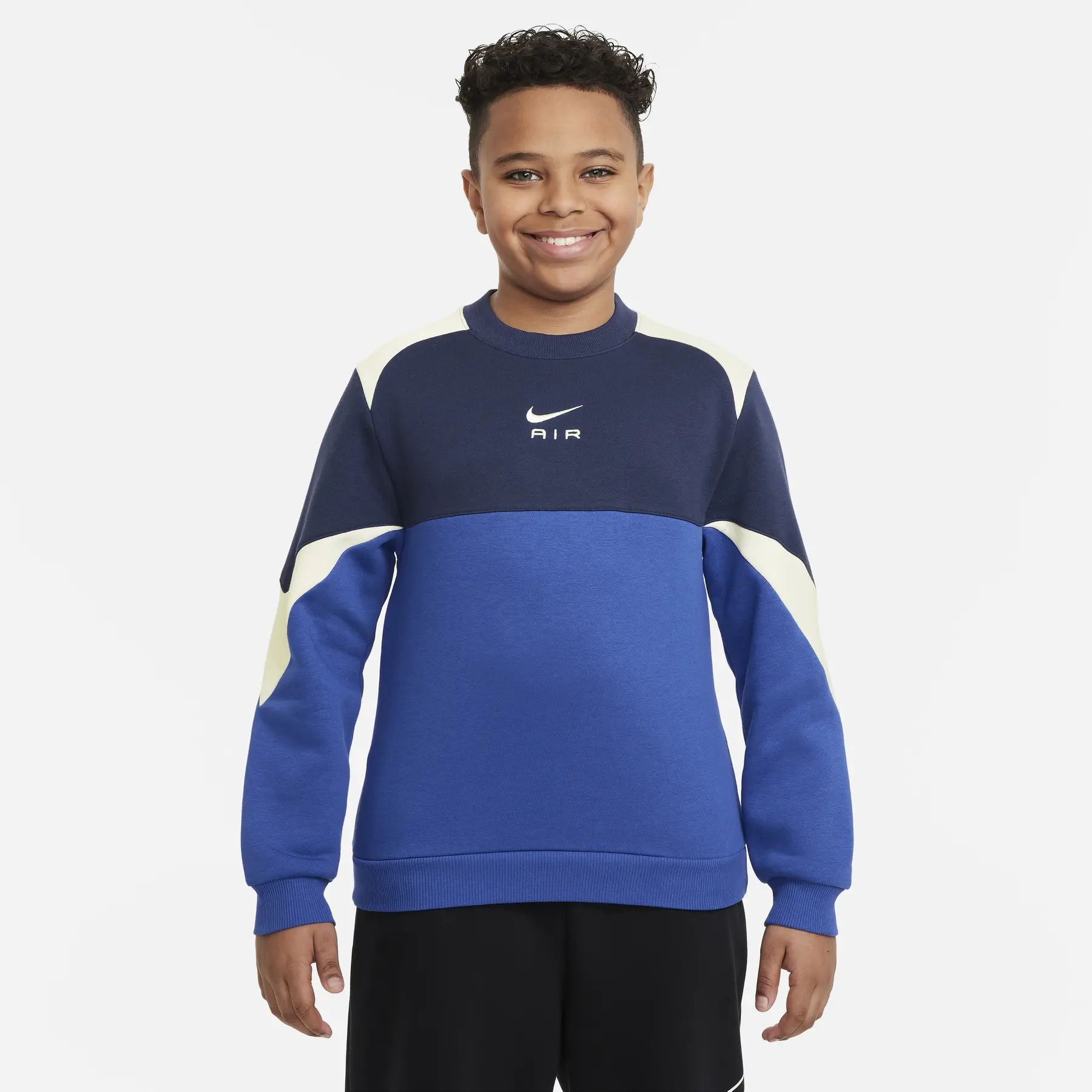 Nike Bleu Felpa Con Cappuccio Per Bambini Air