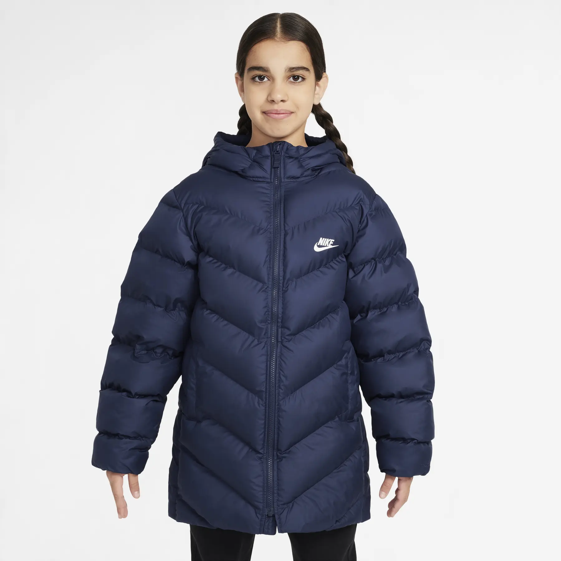 Lockere Daunenjacke Mädchen Nike All Day Play Therma-FIT