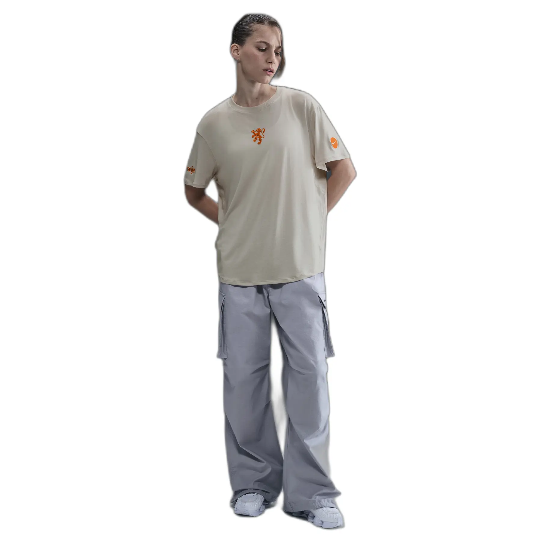Damen T-Shirt Niederlande One Realxed 2025 - Blanc - female - Size: L