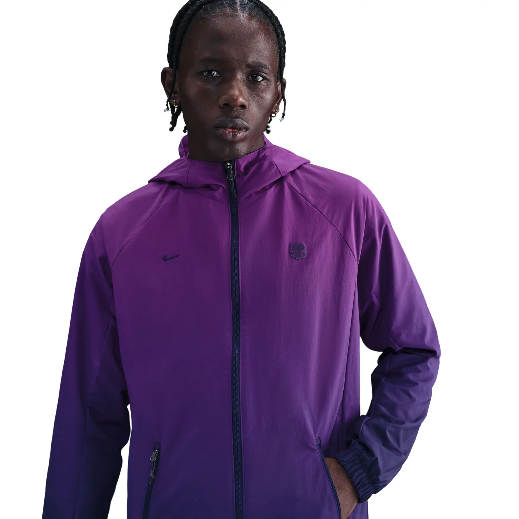 Nike FC Barcelona ベンチコート ダークパープル 紫 バルセロナ FC Barcelona tracksuit jacket Awf GX 2025/26 | Foot-Store