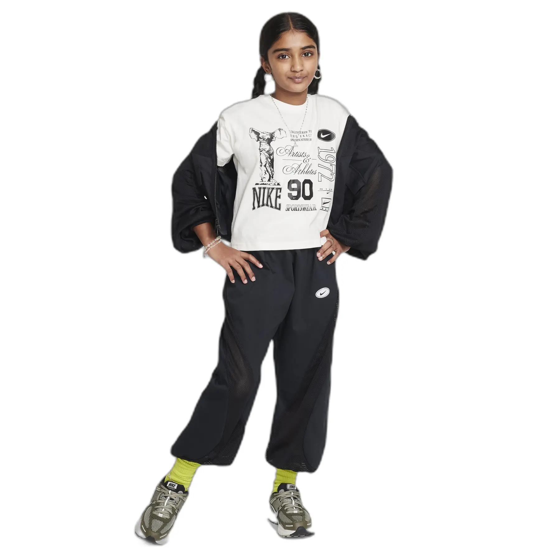 Nike Blanc T-Shirt Da Bambina