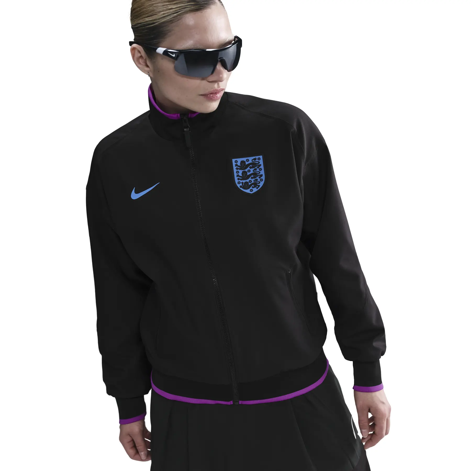 Damen Trainingsjacke England Strike 2025 - Noir - female - Size: XL