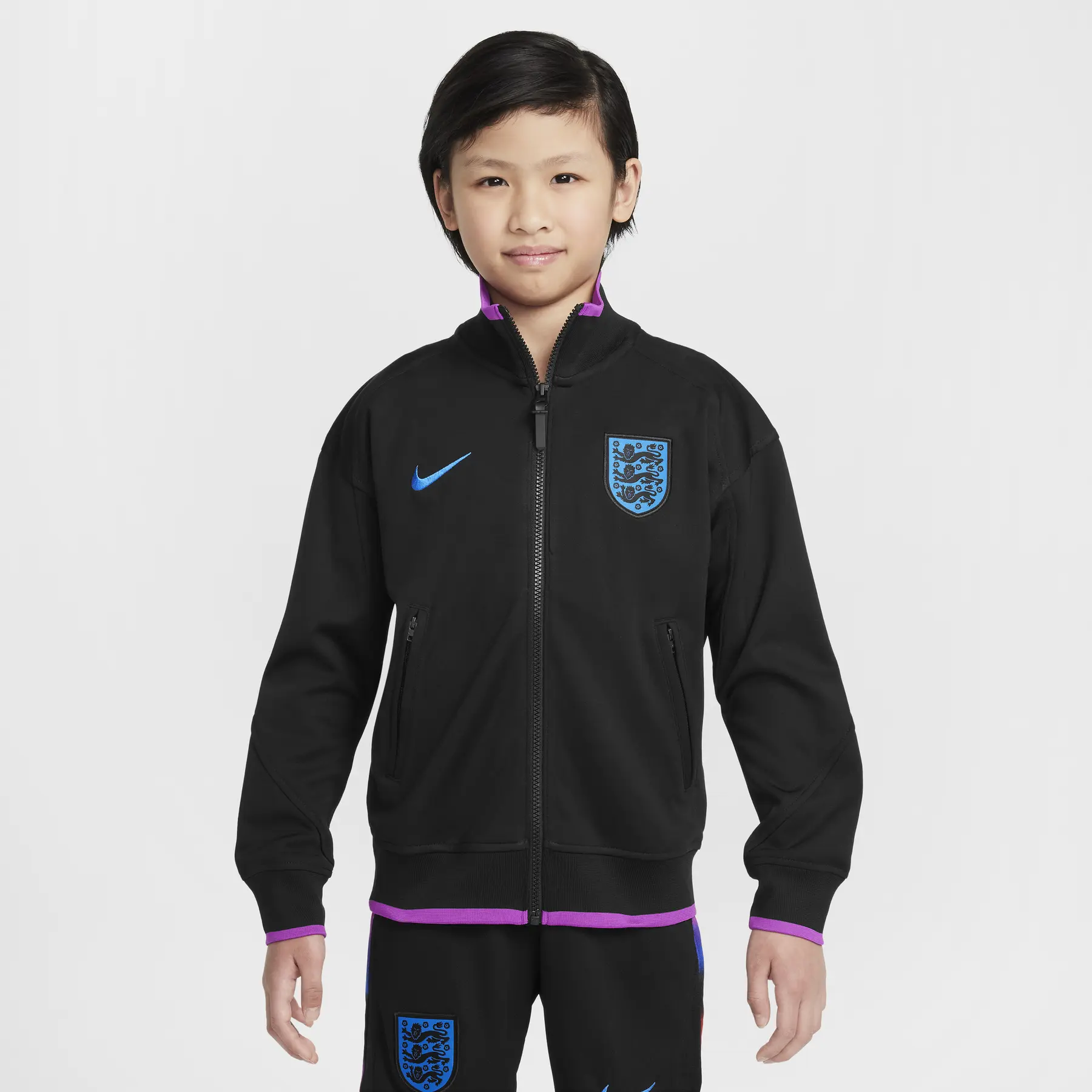Kinder Outdoor Trainingsjacke England Academy Pro - Noir - unisex - Size: 12/13 ans