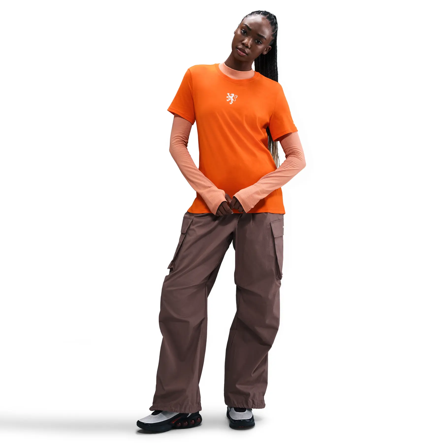 Damen T-Shirt Niederlande 2025 - Orange - female - Size: S