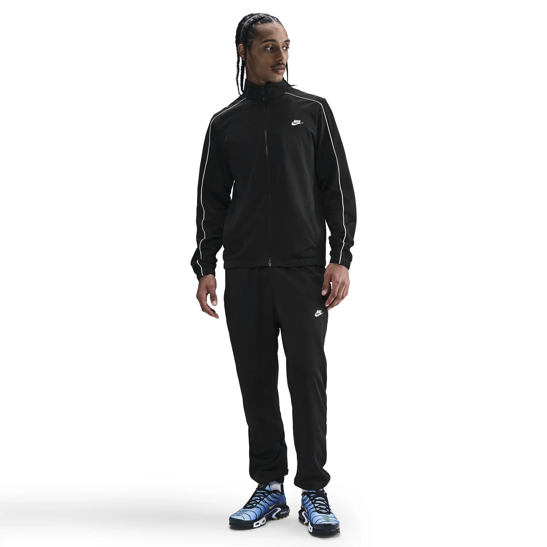 Nike Men's Noir Polyester Mesh Tracksuit Club