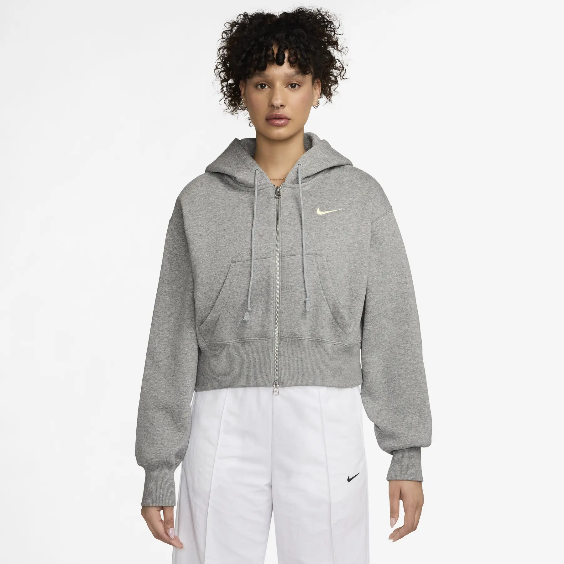 Kurzer und weiter Damen Hoodie mit Reißverschluss Nike Phoenix