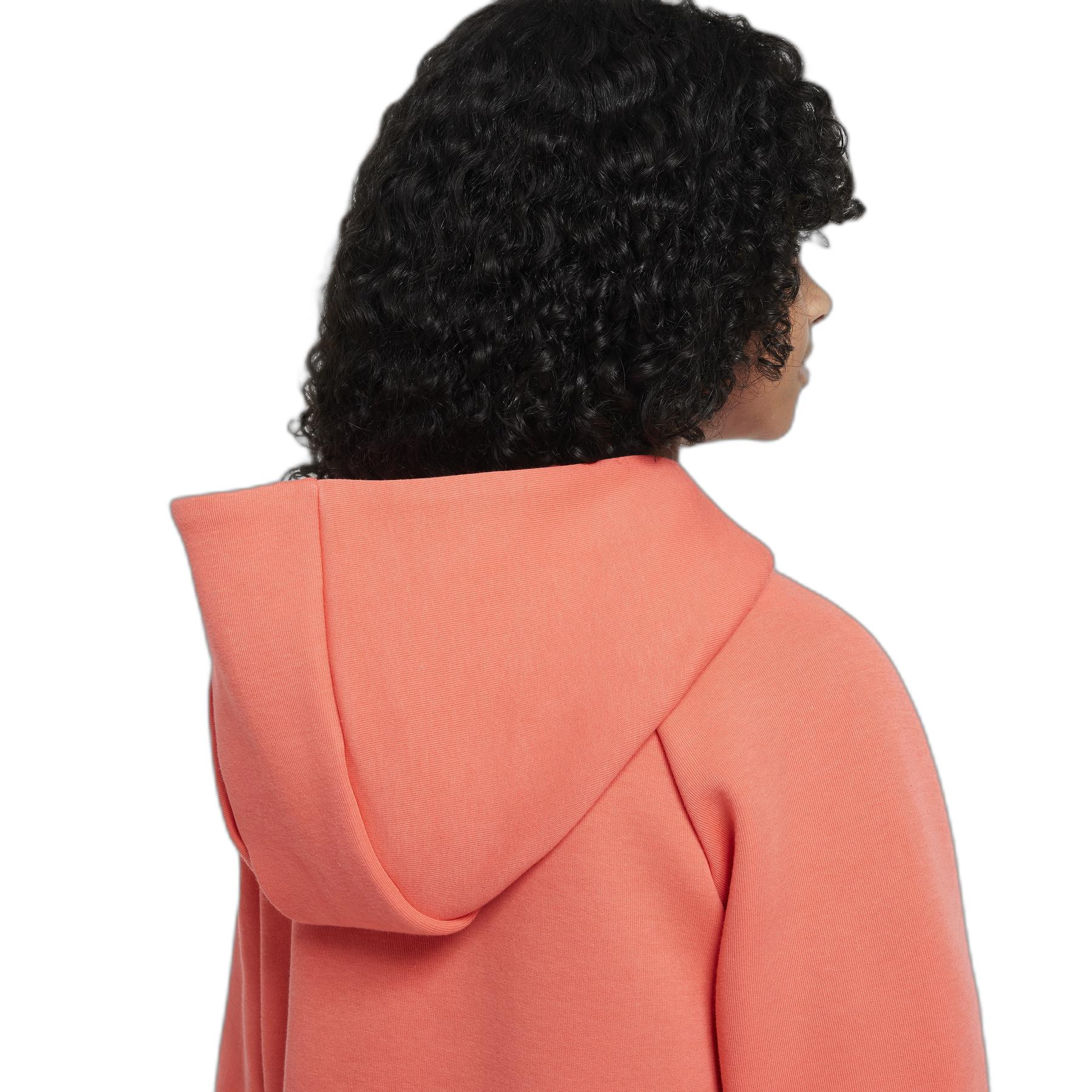 Felpa con cerniera a cappuccio da bambina Nike Tech Fleece