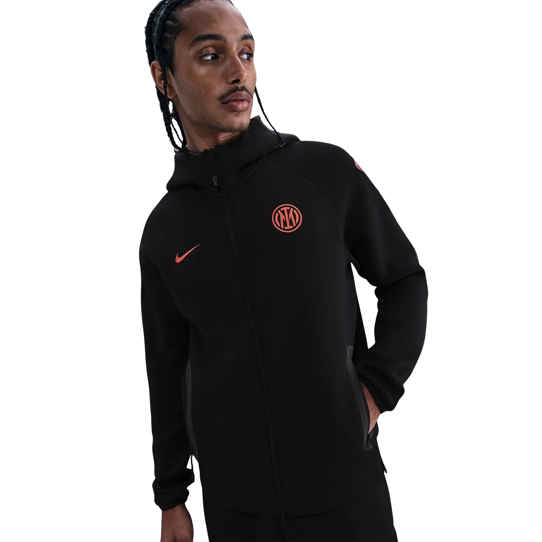 Inter-Milan Kapuzenpullover Tech Windrunner 2025/26 - Noir - male - Size: L
