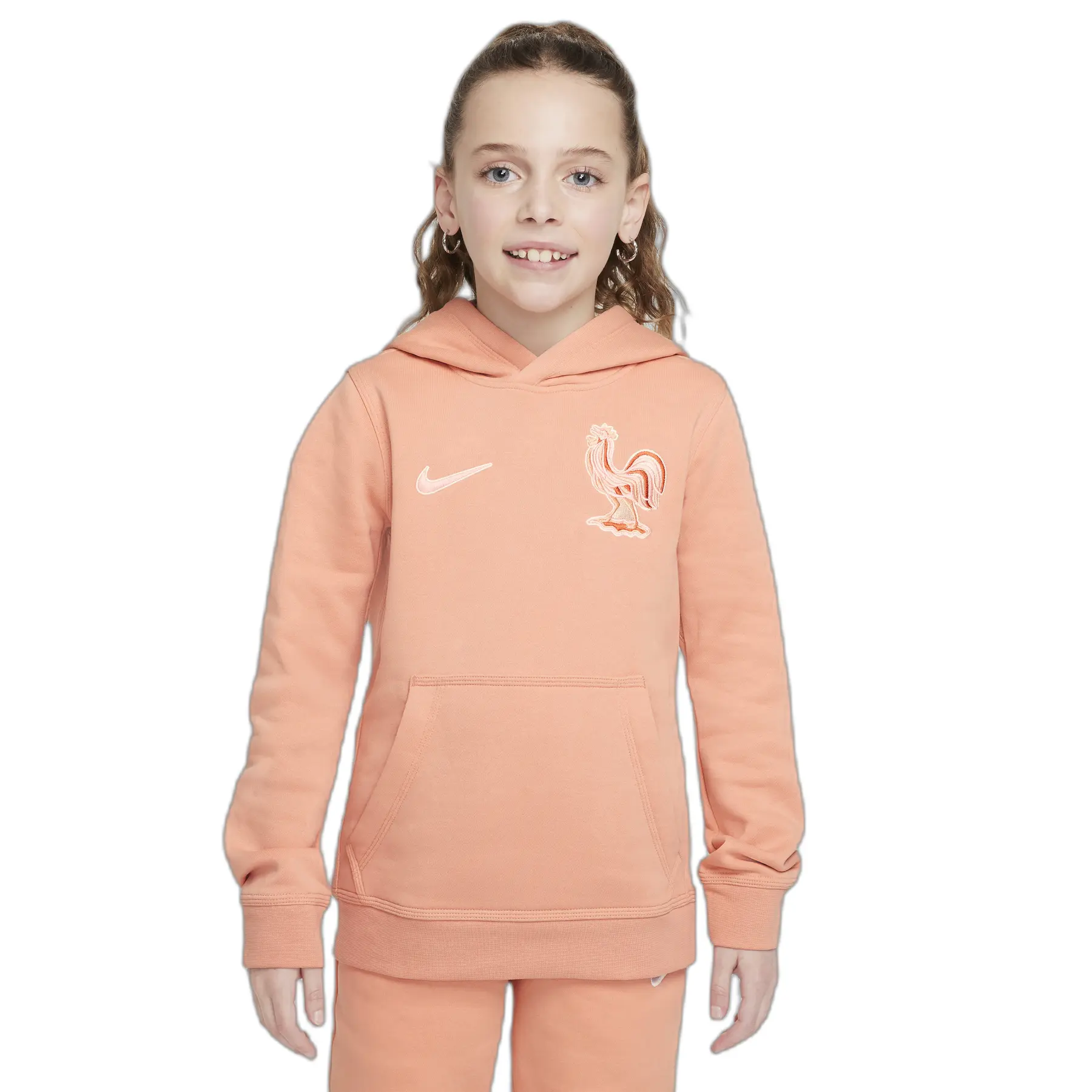 Kinder Kapuzenpullover Frankreich 2025 - Orange - unisex - Size: 8/10 ans