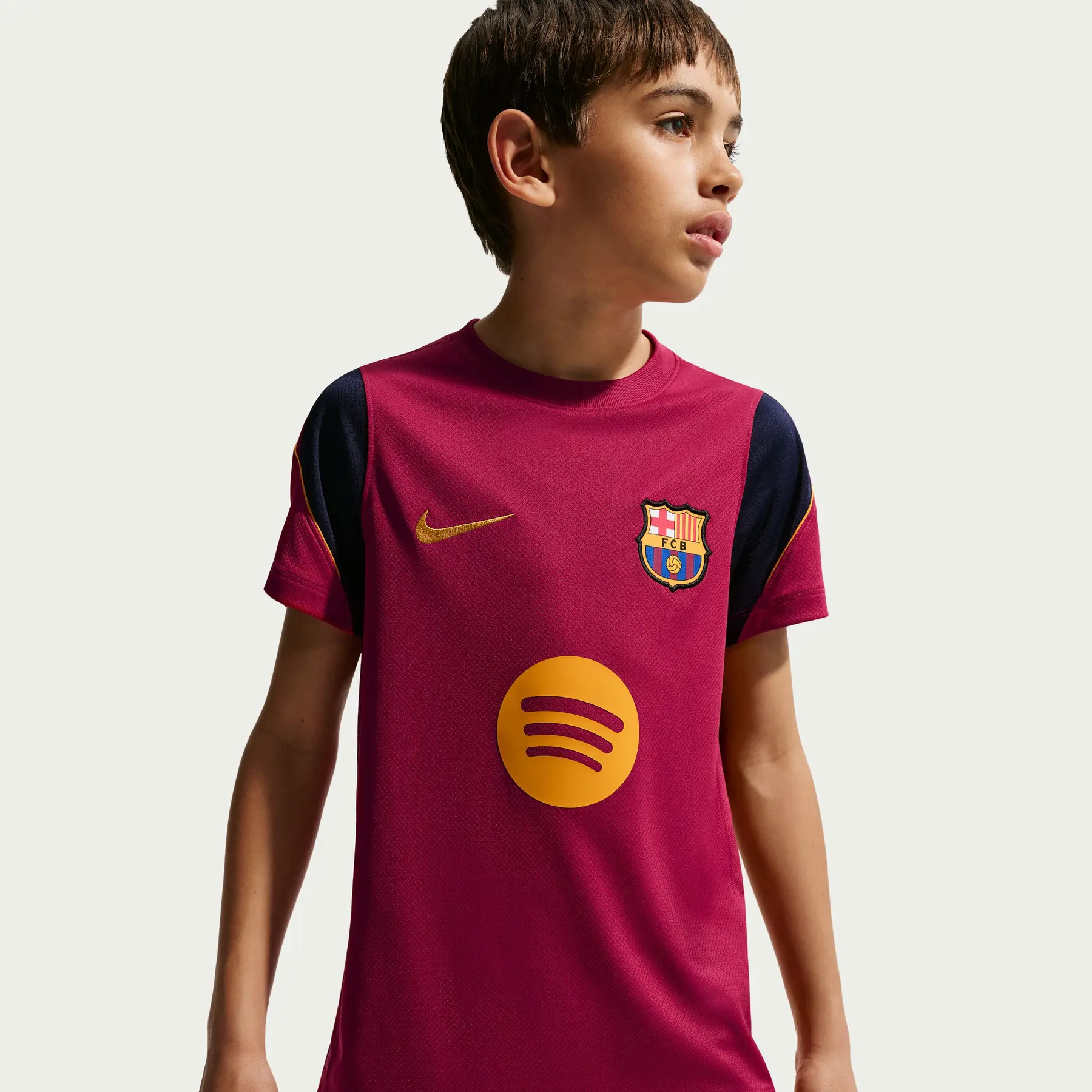 Nike Dri-FIT voetbaltop met korte mouwen voor kids FC Barcelona Strike Fourth - Rood, Rood 7-8Y