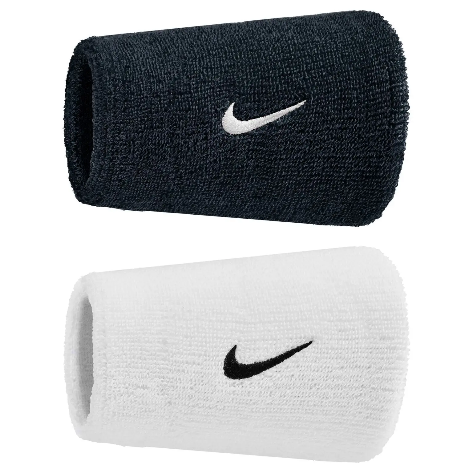 Flauschiges Handgelenkband Nike Swoosh Classic Double Wide (x2)