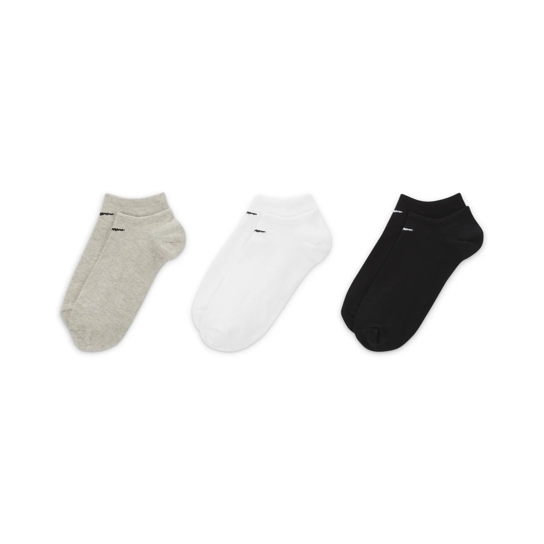 Nike Unisex Multicolore Invisible Socks Lightweight (X6)