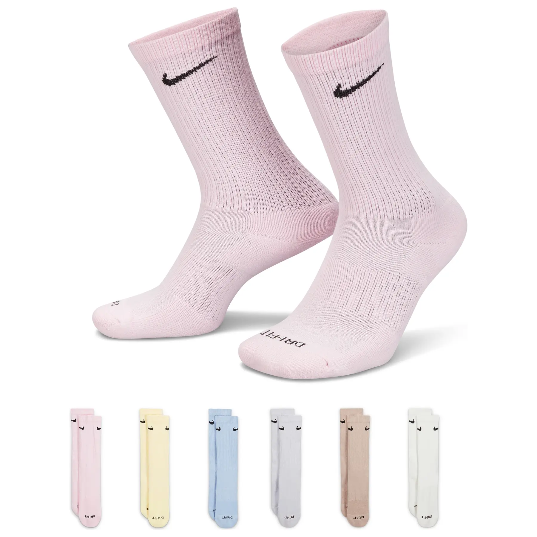 Nike Unisex Multicolore Socks Everyday Plus Cushion Crew (X6)