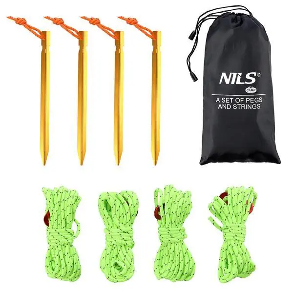 Peg set with rope NILS Camp NC1726