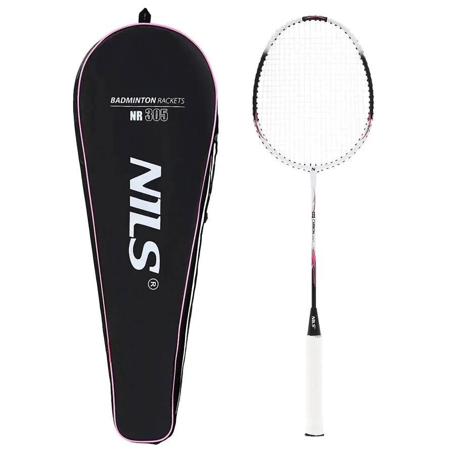 Carbon Badminton-Racket Isometrisch + Schutzhülle NILS NR305