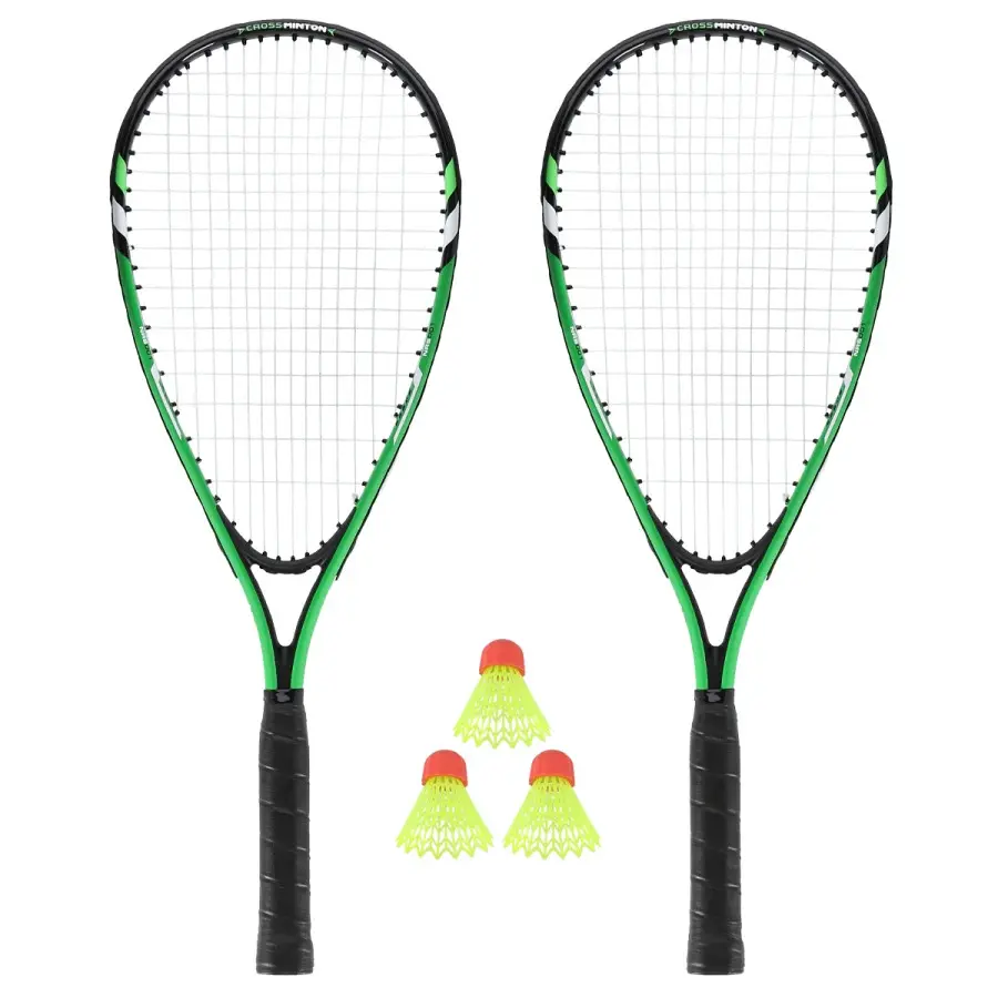 Badmintonschläger + Federball + Tasche NILS NRS001 Crossminton (x4)