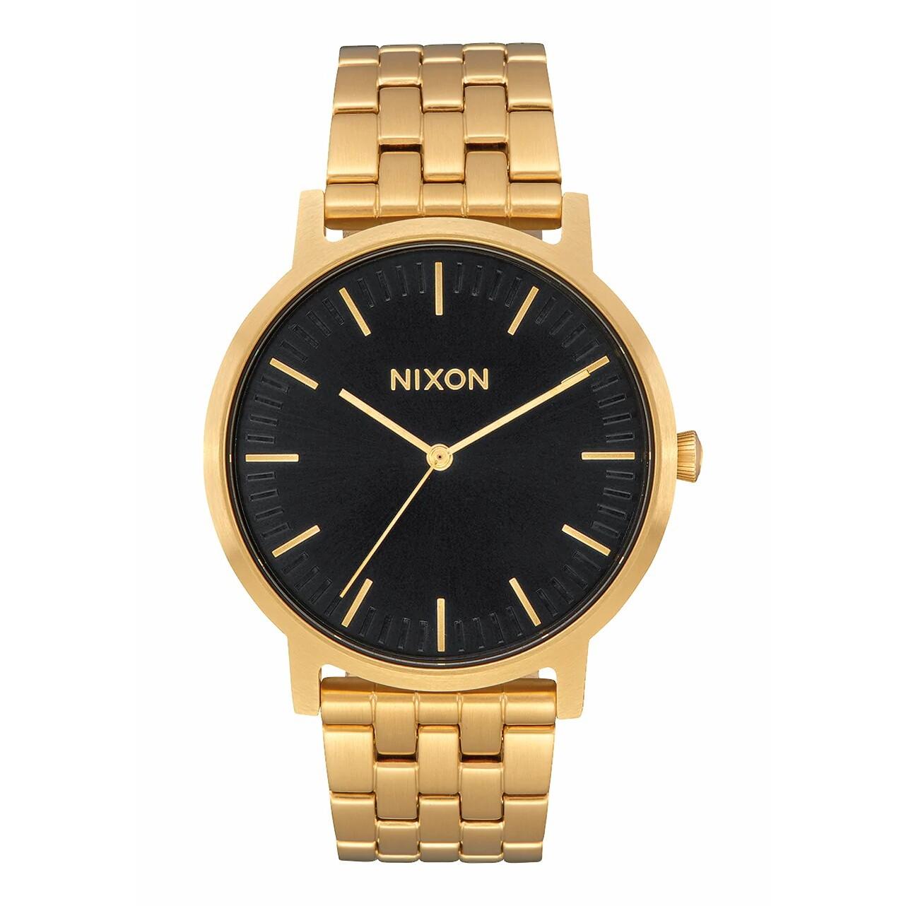 3608700839387 - - Porter - Armbanduhr in Gold mit schwarzem Zifferblatt mit Sonnenschliff 3608700839387 - - Porter - Armbanduhr in Gold mit schwarzem Zifferblatt mit Sonnenschliff