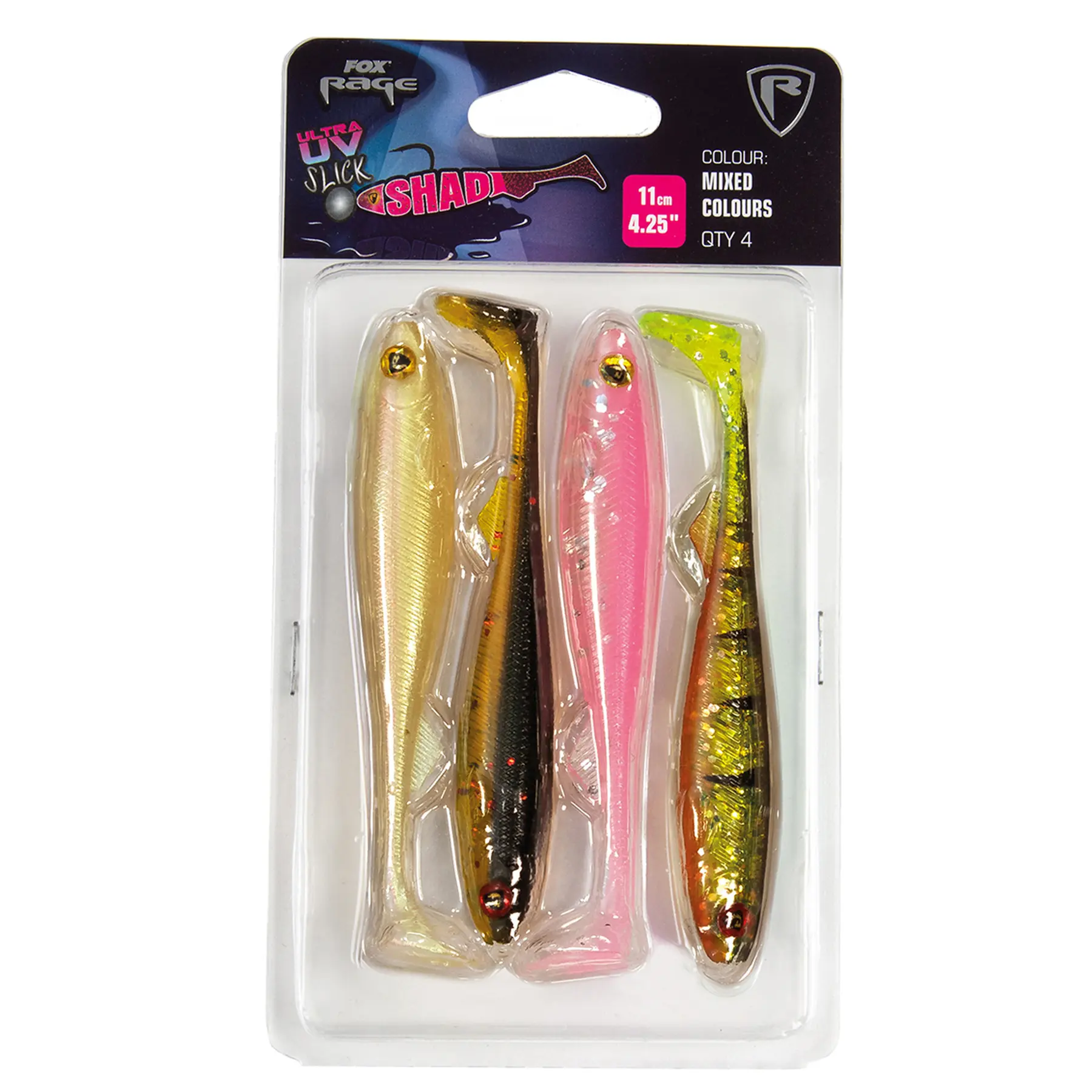 Lockvögel Fox Rage Slick Shad UV (x4)