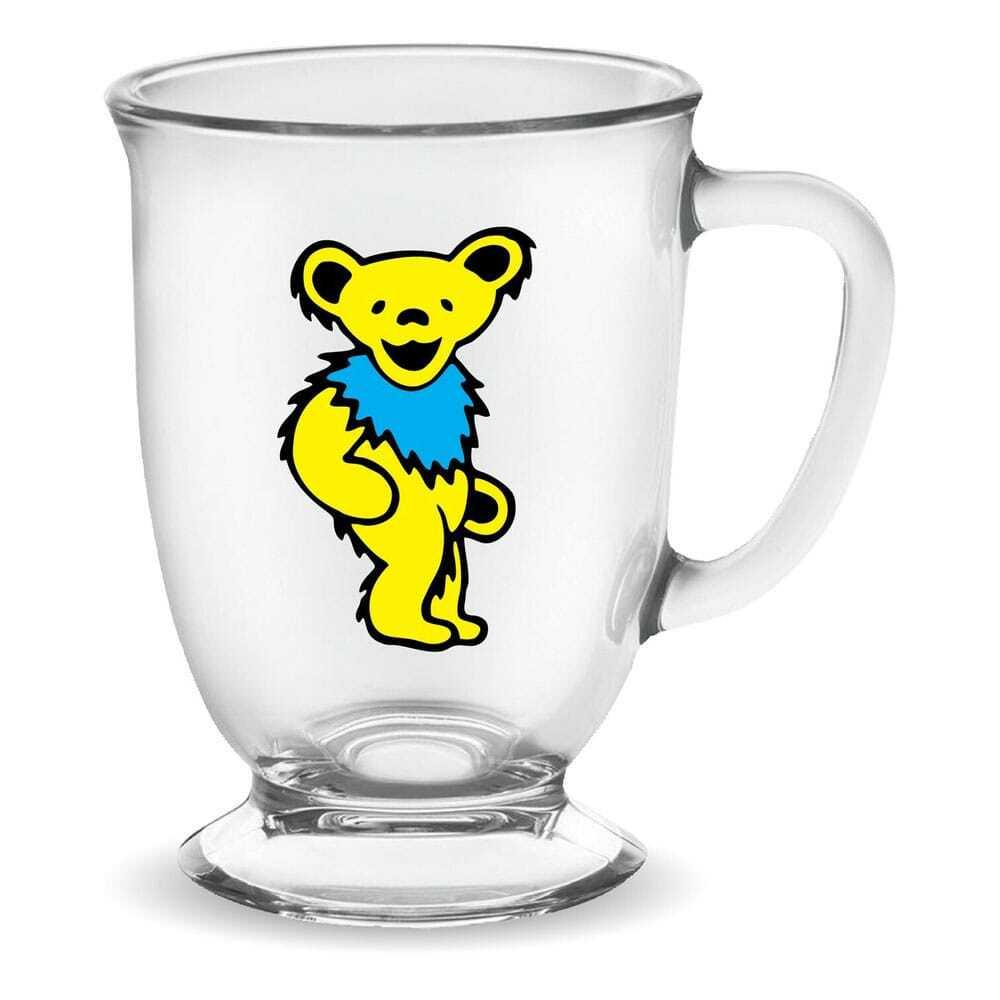 0674449032023 - Bilderrahmen Grateful Dead Yellow Dancing Bear 16oz Glass Cafe Mug