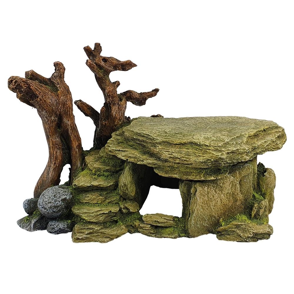 Meilleurs prix pour Ornements Aqua Nobby Pet Felshöhle Mit Holz