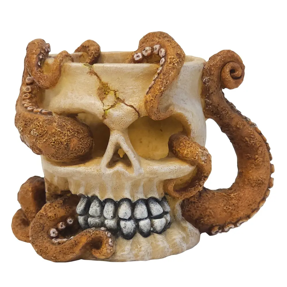 Meilleurs prix pour Décoration d'aquarium Nobby Pet Totenkopf Mit Oktopus