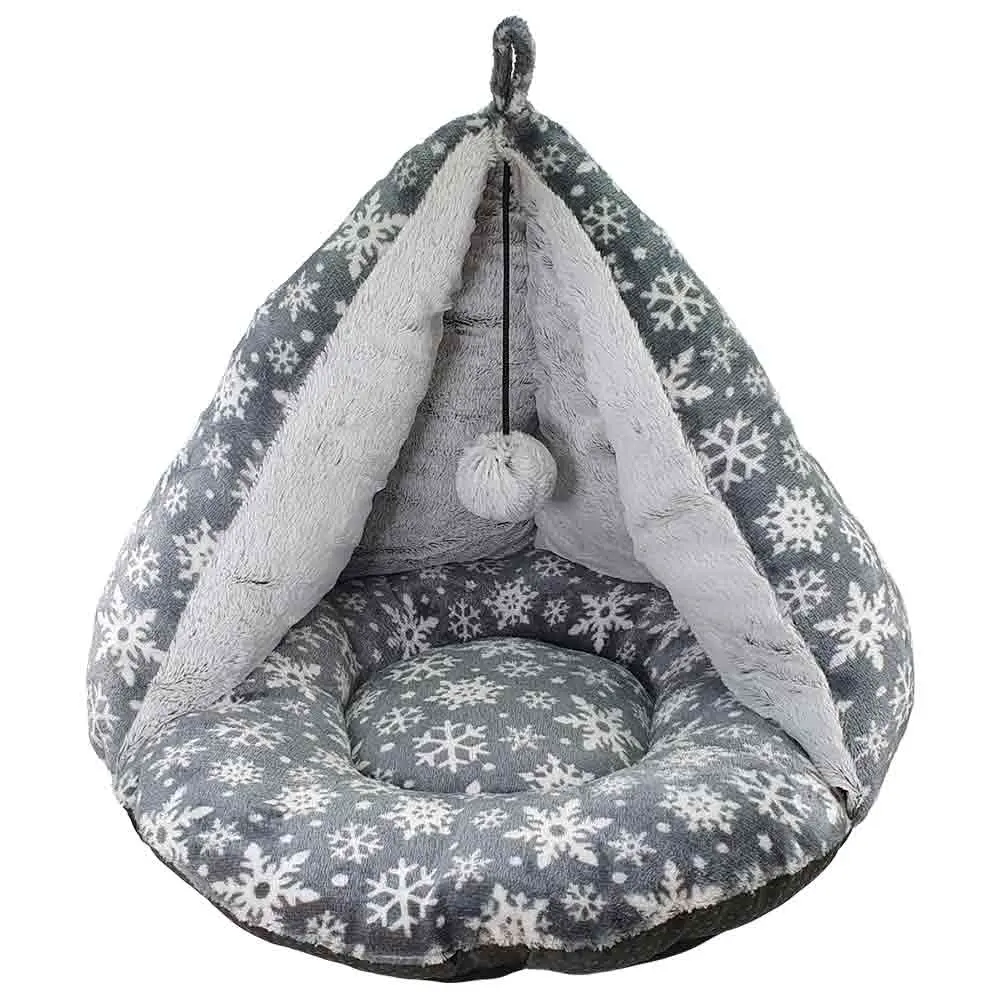 Nobby Pet Gris Basket For Dogs And Cats Xmas Snow