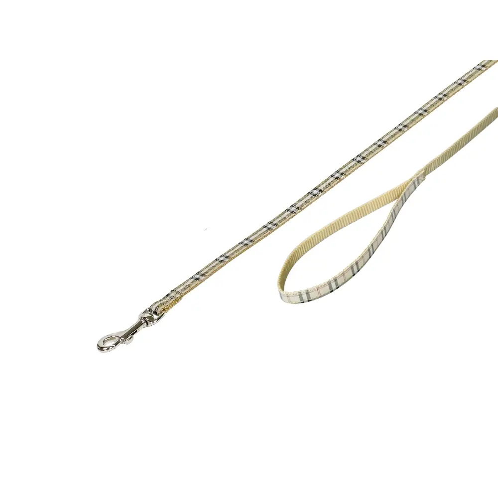 Nobby Pet Beige Dog Leash Tartan