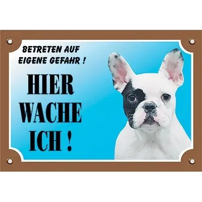 Nobby Pet Blanc Hundeschild Französische Bulldogge