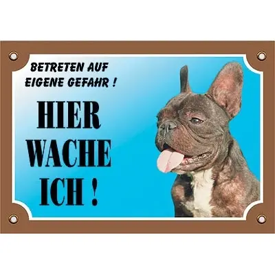 Nobby Pet Marron Hundeschild Französische Bulldogge