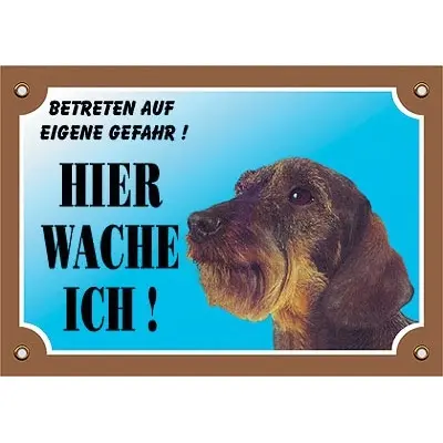 Nobby Pet Marron Hundeschild Rauhaar Dackel