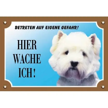 Nobby Pet Marron Hundeschild West Highland Terrier