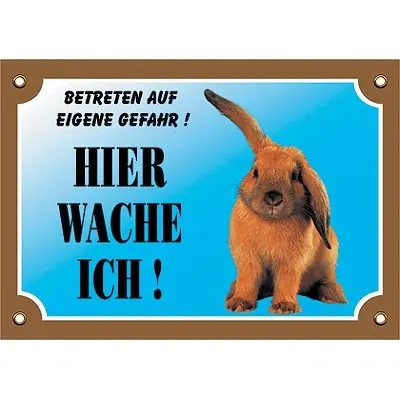 Nobby Pet Marron Hundeschild Kaninchen